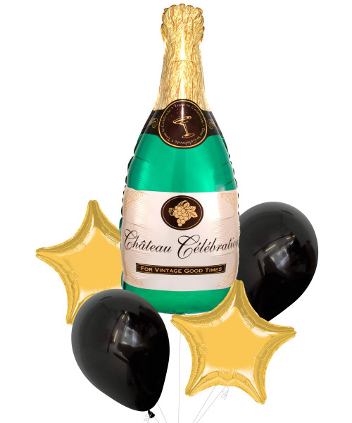 [Beverage] Bubbly Wine Champagne Bottle Balloons Bouquet
