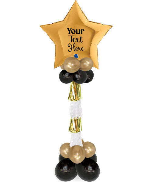 (Trending) Personalised Jumbo Star Balloons Tower 2m (Create Your Own Colors!)

Color combination: Star Foil Metallic Shiny Gold, Fashion Black, Reflex Gold
Tassel Tail: Metallic Gold, White