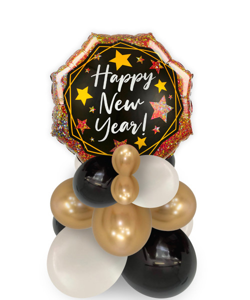 [Happy New Year 2026] Happy New Year Gold Sparkle Balloons Stand

Colors: Fashion Pastel Dusk Cream, Fashion Black and reflex Gold