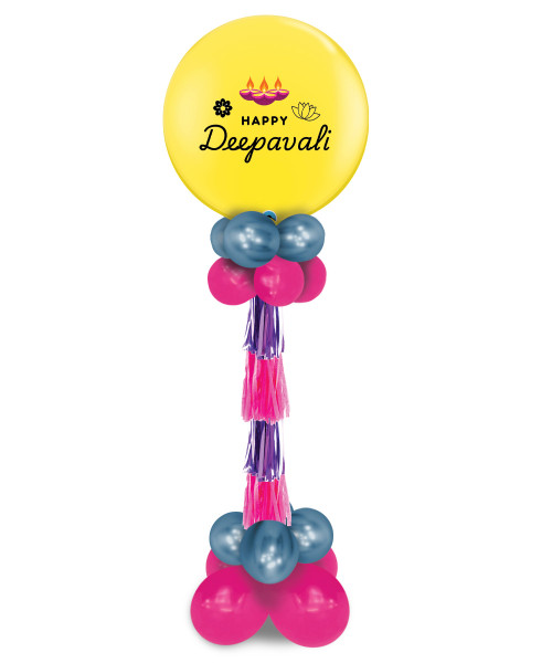 [Deepavali] Personalised Balloons Tower (2m) - Happy Deepavali