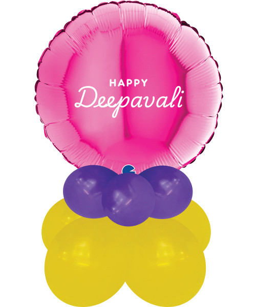 [Deepavali] 18" Personalised Round Balloon Display Delight - Happy Deepavali
