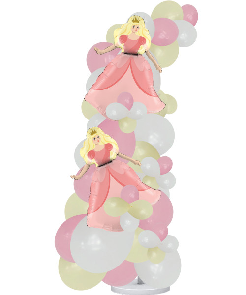 (Pick your favourite Princess Themed and Colors!) Standing Organic Balloons Arch 2m - Magical Themed

Color Combination: Fashion Pastel Matte Yellow, Pink and White
Theme Foil: Princess 