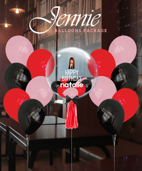 [Birthday] Kpop BlackPink Jennie Personalised Bubble Balloons Package

Color Combi: Fashion Red, Fashion Black and Fashion Pink
Tassel Tail: Red