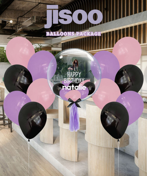 [Birthday] Kpop BlackPink Jisoo Personalised Bubble Balloons Package

Color Combi: Fashion Lilac, Fashion Black and Fashion Pink
Tassel Tail: Lavender Purple