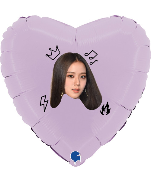[Kpop Idol] 18" Personalised Heart Foil Balloon- BlackPink Jisoo