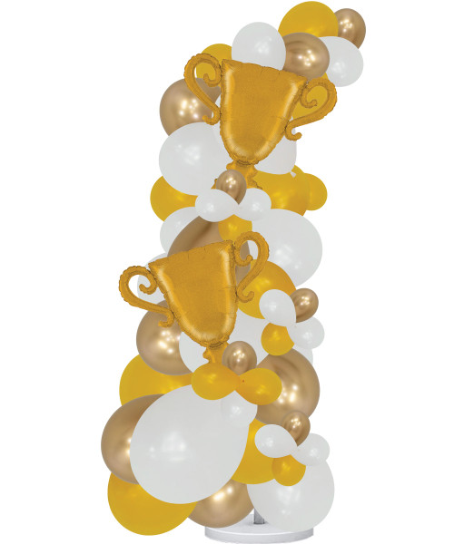 (Pick your favourite Sports Themed and Colors!) Standing Organic Balloons Arch 2m - Sports Themed

Color Combination: Fashion Mustard, White and Reflex Gold 
Theme Foil: Glitter Holographic Golden Cup Trophy