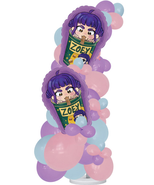 (Pick your favourite Kpop Demon Hunters Themed and Colors!) Standing Organic Balloons Arch 2m - Huntrix Themed

Color Combination: Fashion Pastel Matte Blue, Fashion Pink and Fashion Lilac
Theme Foil: Zoey