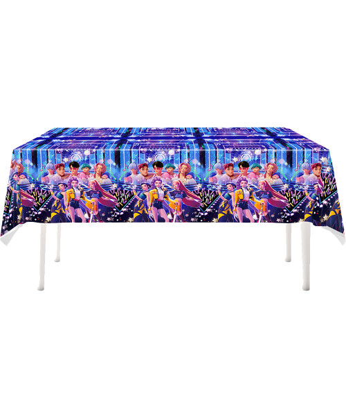 [Table Cover] Disposable Table Plastic Cover -  Kpop Demon Hunters Stage Ready