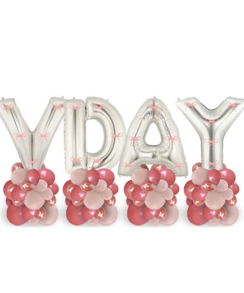 [Happy Valentine's Day] Giant Letter Balloons Set (Silver) - Coquette VDAY 

Color Combination: Fashion Pastel Dusk Rose, Fashion Rosewood and Reflex Rose Gold