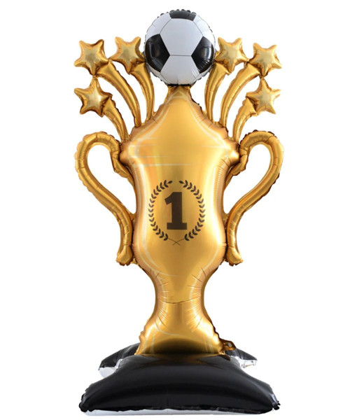 [Sports] Upright Standing Foil Balloon - #1 Trophy Soccer (59inch)