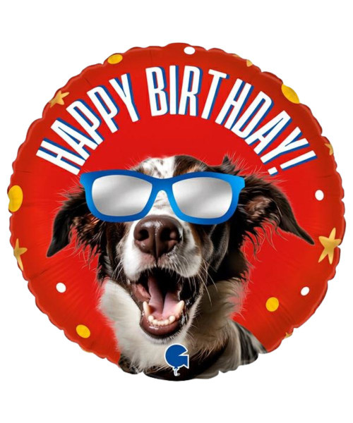 Cool Doggy Happy Birthday Foil Balloon (18inch)