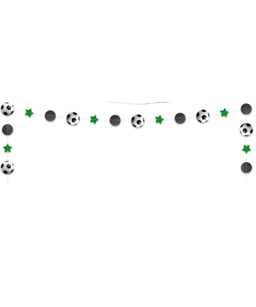 [Sports] Paper Hanging Garland - Soccer Ball Star (2meter)