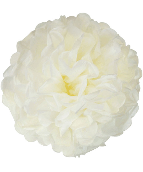 Paper Flower Pom Pom DIY Pack (15cm) - Cream