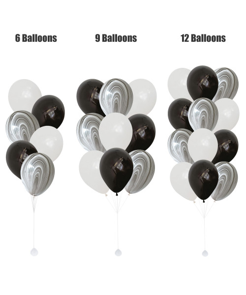 (Create Your Own Helium Balloons Cluster) 12'' Marble Pattern Balloons Cluster - Fashion Colors
Color Combi: Fashion Black, Fashion White and Black & White Marble (Create Your Own Helium Balloons Cluster) 12'' Marble Pattern Balloons Cluster - Fashion Colors
Color Combi: Fashion Black, Fashion White and Black & White Marble