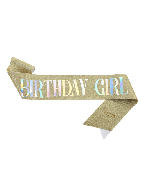 Birthday Girl Sash - Glamorous Gold 