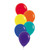 (Create Your Own Helium Balloon Cluster) 6pcs 12" Rainbow Latex Balloon Cluster - Vibrant Fashion Color