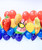 (Helium Balloon Cluster) 12" Rainbow Latex Balloon Cluster - Vibrant Fashion Color (Helium Balloon Cluster) 12" Rainbow Latex Balloon Cluster - Vibrant Fashion Color