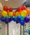 (Helium Balloon Cluster) 12" Rainbow Latex Balloon Cluster - Vibrant Fashion Color