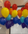 (Helium Balloon Cluster) 12" Rainbow Latex Balloon Cluster - Vibrant Fashion Color