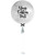 36'' Personalised Jumbo Perfectly Round Balloon - Metallic Silver Confetti