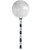 36'' Jumbo Perfectly Round Jumbo Balloon - Shredded Silver Confetti dressed with 8pcs Tassel Tails 36'' Jumbo Perfectly Round Jumbo Balloon - Shredded Silver Confetti dressed with 8pcs Tassel Tails