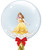 24" Crystal Ball Balloon - Feathers & Princess Belle Foil Balloon Stuffed 