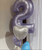 40" Giant Number (Satin Lilac) Balloons Cluster - I Love My Age (Number 0-9)