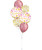 [Party] Birthday Pink & Gold Dots Confetti Balloons Bouquet (93534B) 