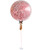 36" Jumbo Perfectly Round Balloon - Shredded Red Confetti dressed with 1pc Tassel Tail