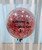 36" Personalised Jumbo Perfectly Round Balloon - Shredded Red Confetti 