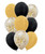 12'' Metallic Confetti Balloons Cluster - Metallic Color  (9pcs)