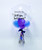 24" Personalised Crystal Clear Bubble Mini Hearts Filled Balloon - Will You Marry Me? 