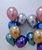 (Helium Balloon Cluster) 12" Rainbow Latex Balloons Cluster - Reflex Latex (Helium Balloon Cluster) 12" Rainbow Latex Balloons Cluster - Reflex Latex