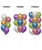 (Helium Balloon Cluster) 12" Rainbow Latex Balloons Cluster - Reflex Latex (Helium Balloon Cluster) 12" Rainbow Latex Balloons Cluster - Reflex Latex