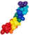 Create Your Own Organic Balloon Garland -  Vibrant Rainbow Fashion Ombre Colors