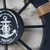 Decorative Navy Blue Wood Boat Ship Wheel (27cm x 27cm)