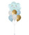 Smiley Cloud Satin Pastel Blue Balloons Bouquet