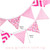 Assorted Patterns Fabric Pennants Bunting (1 meter) - Sweet Pink