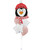 [Merry Christmas 2023] Sweet Penguin Head Metallic White Star Balloons Bouquet