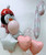 [Merry Christmas 2024] Sweet Penguin Head Matte Red Star Balloons Bouquet