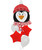 [Merry Christmas 2025] Sweet Penguin Head Matte Red Star Balloons Bouquet