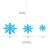 3D Large Paper Snowflakes Set (6pcs) - Matt Blue