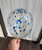 12'' Round Confetti (1cm) Clear Latex Balloon - Metallic Blue
