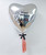 32" Personalised Giant Heart Foil Balloon - Metallic Silver
