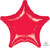 19" Star Foil Balloon - Metallic Red