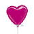4"/10cm Mini Heart Foil Balloon - Fuchsia