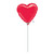 4"/10cm Mini Heart Foil Balloon - Metallic Red