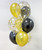 (Create Your Own Helium Balloons Cluster) 12'' Round Confetti (1cm) Balloon Cluster  - Metallic Color