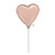 9"/23cm Small Heart Foil Balloon - Rose Gold
