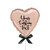 9"/23cm Personalised Small Heart Foil Balloon - Rose Gold